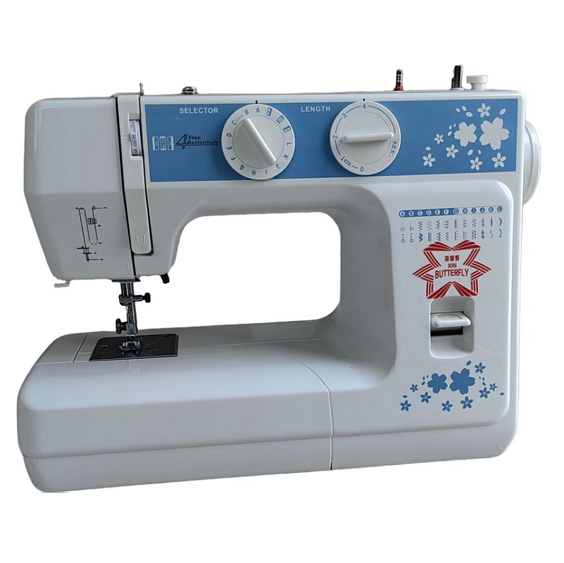 JS-6624 24 stitches 4 Step buttonholer sewing machine Adjustable zigzag stitch width 6624